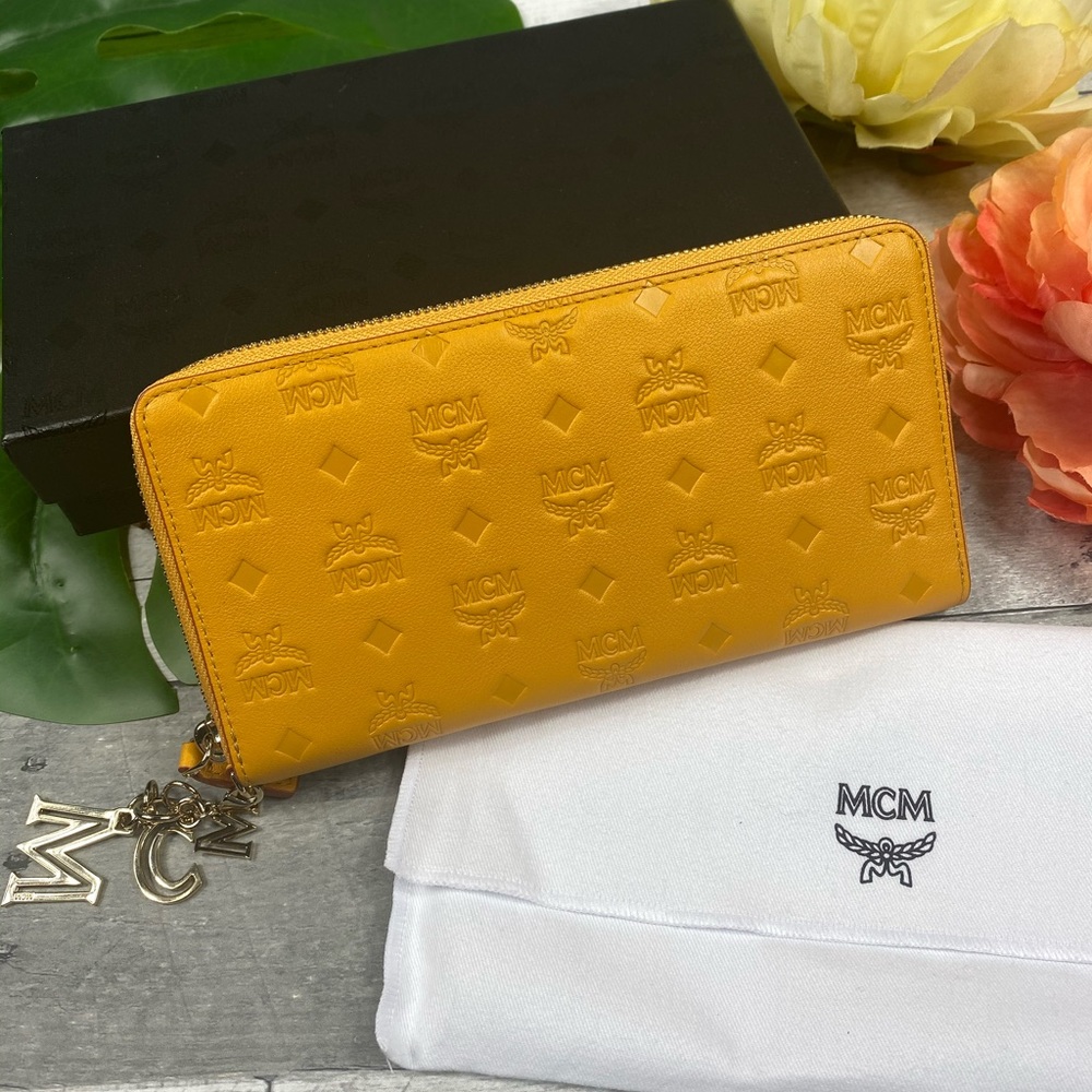 MCM klara zip around wallet viseto large mango - Picture 7 of 7